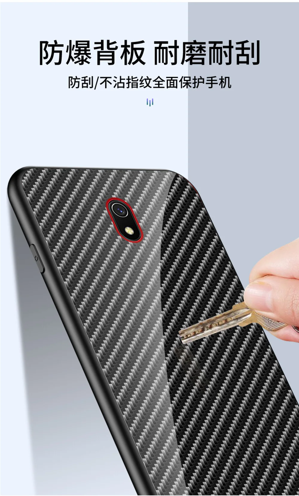 Для xiaomi redmi 8A чехол из закаленного стекла для телефона для redmi 8 note 8 углеродное волокно с принтом Мягкий ТПУ Рамка стекло задний противоударный чехол