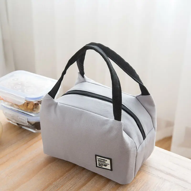 Новые однотонные сумки для обеда для женщин, детей, мужчин, изолированные Термосумки для еды, сумки для обеда, водонепроницаемые сумки для пикника, сумки для еды