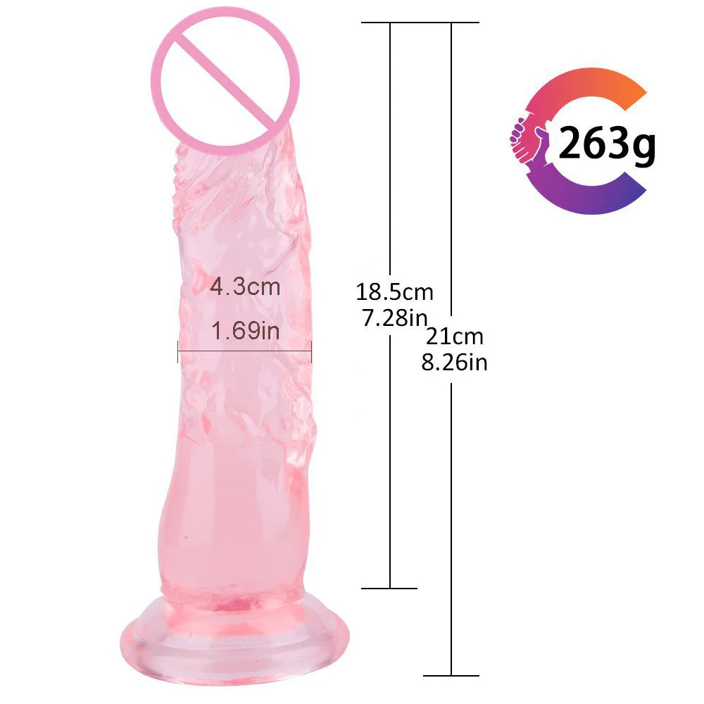 Transparent Simulated Dildo for Women Strong Suction Cup Realistic Penis Comfortable Females Adult Masturbation Toys Plus Size sex toys