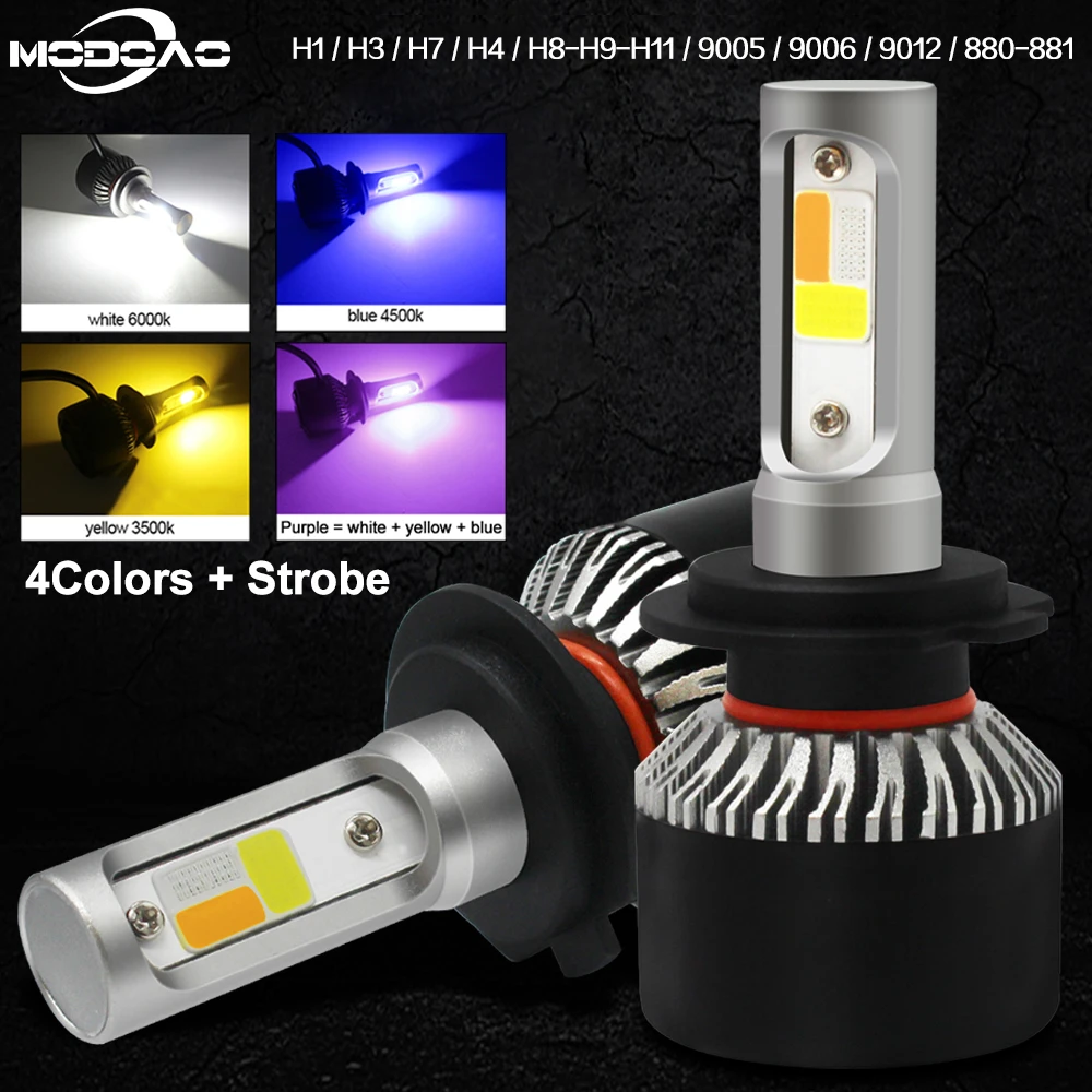 H4 車のヘッドライト用led電球 4色 フラッシュストロボ 6000k 8000k 4300k 白 青 72w 車用電球 Car Headlight Bulbs Led Aliexpress H4 車のヘッドライト用led電球 4色 フラッシュストロボ 6000k 8000k 4300k 白 青 72w 車用電球 Car Headlight Bulbs Led Aliexpress