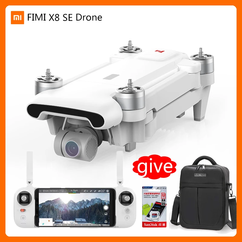FIMI X8SE 5 км дальность FPV 3 осевой шарнир 4K камера 33 минуты время полета GPS RC Дрон