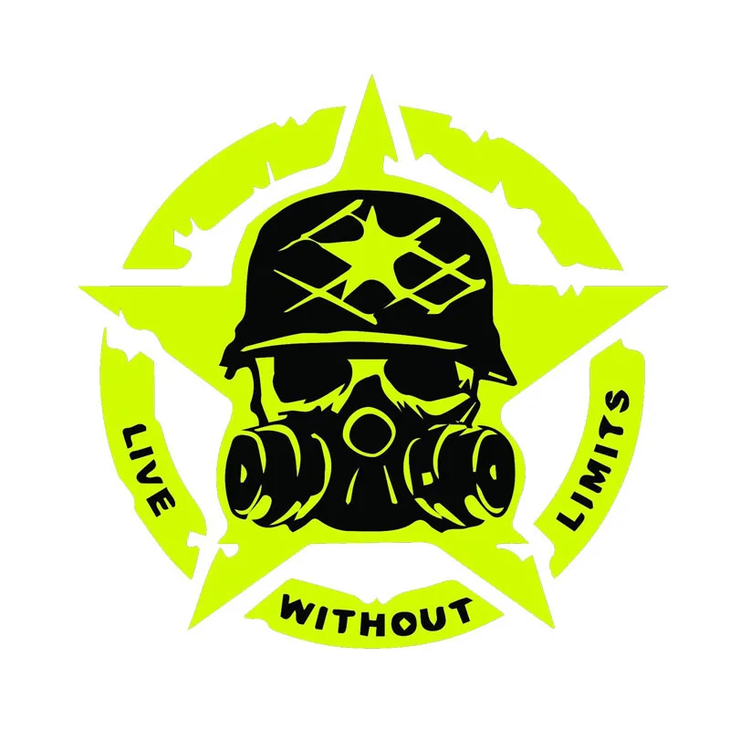 

Car Sticker Funny Creative Live Without Limits Resistance Military Punisher Skull PVC Decals for Hyundai Ix35 Toyota,15cm*14cm