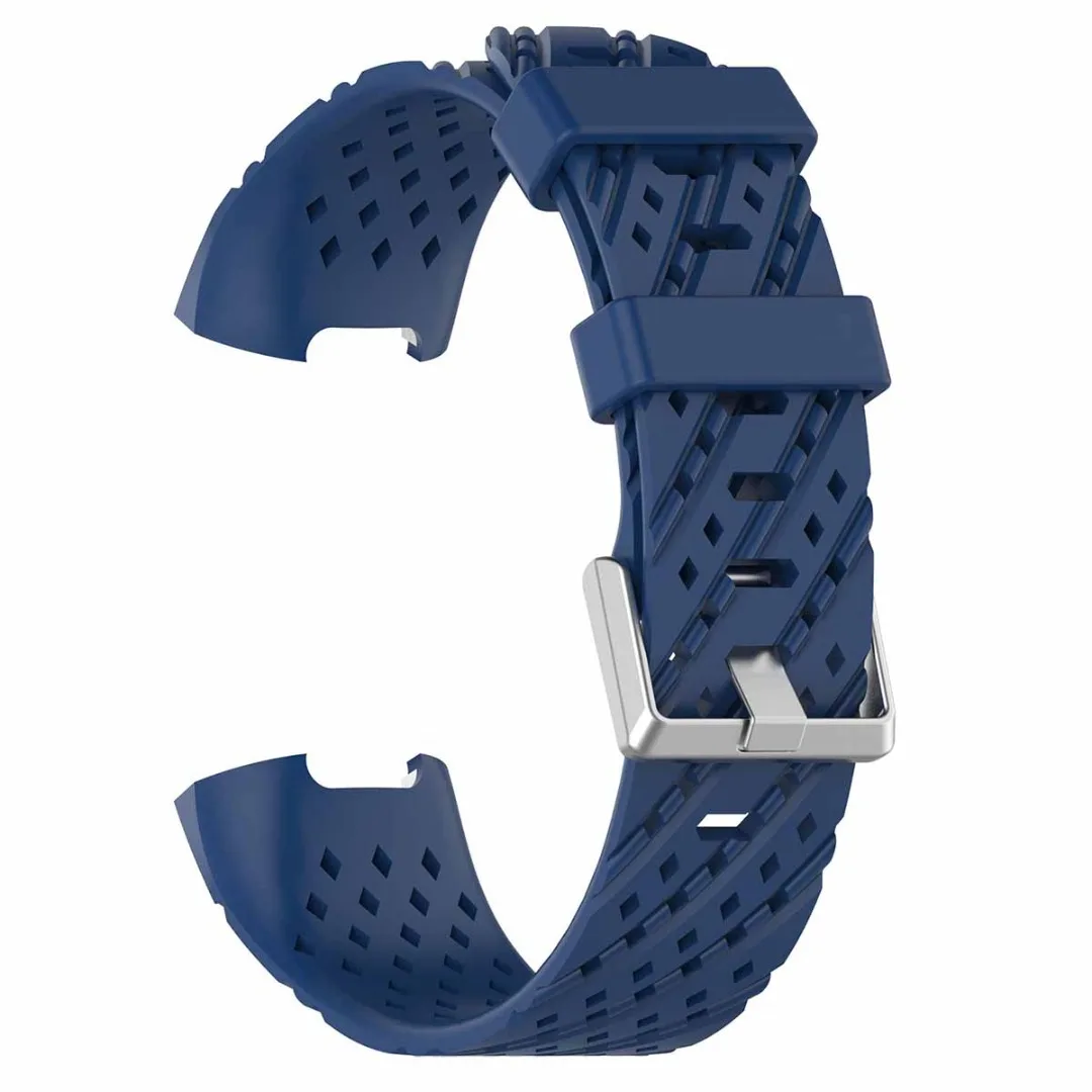 For Fitbit Charge 3 Silicone Watch Strap Sport Bracelet Trendy Twill Multi Hole Soft Silicone Wristband Strap Watch Accessories