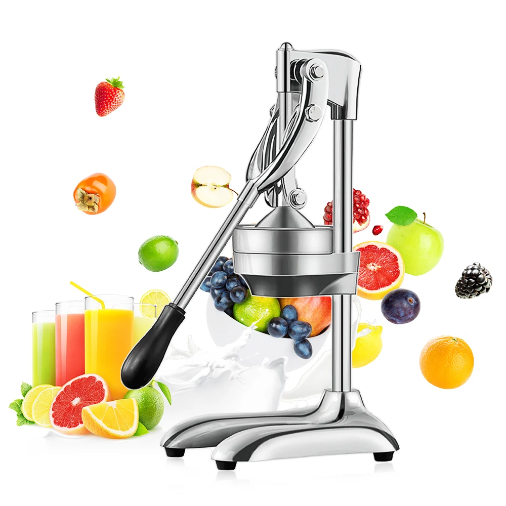

Stainless Steel Manual Hand Press Juicer Squeezer Citrus Lemon Orange Pomegranate Fruit Juice Extractor Low Noise
