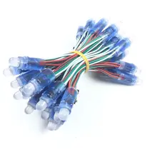 50 светодиодный s 12 мм WS2811 2811 IC полноцветный пиксельный светодиодный модуль светильник вход DC5V IP68 водонепроницаемый RGB цветной цифровой светодиодный пиксельный светильник