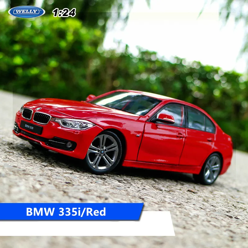 Модель белого автомобиля WELLY 1:24 BMW 335i из сплава имитация коллекция украшений
