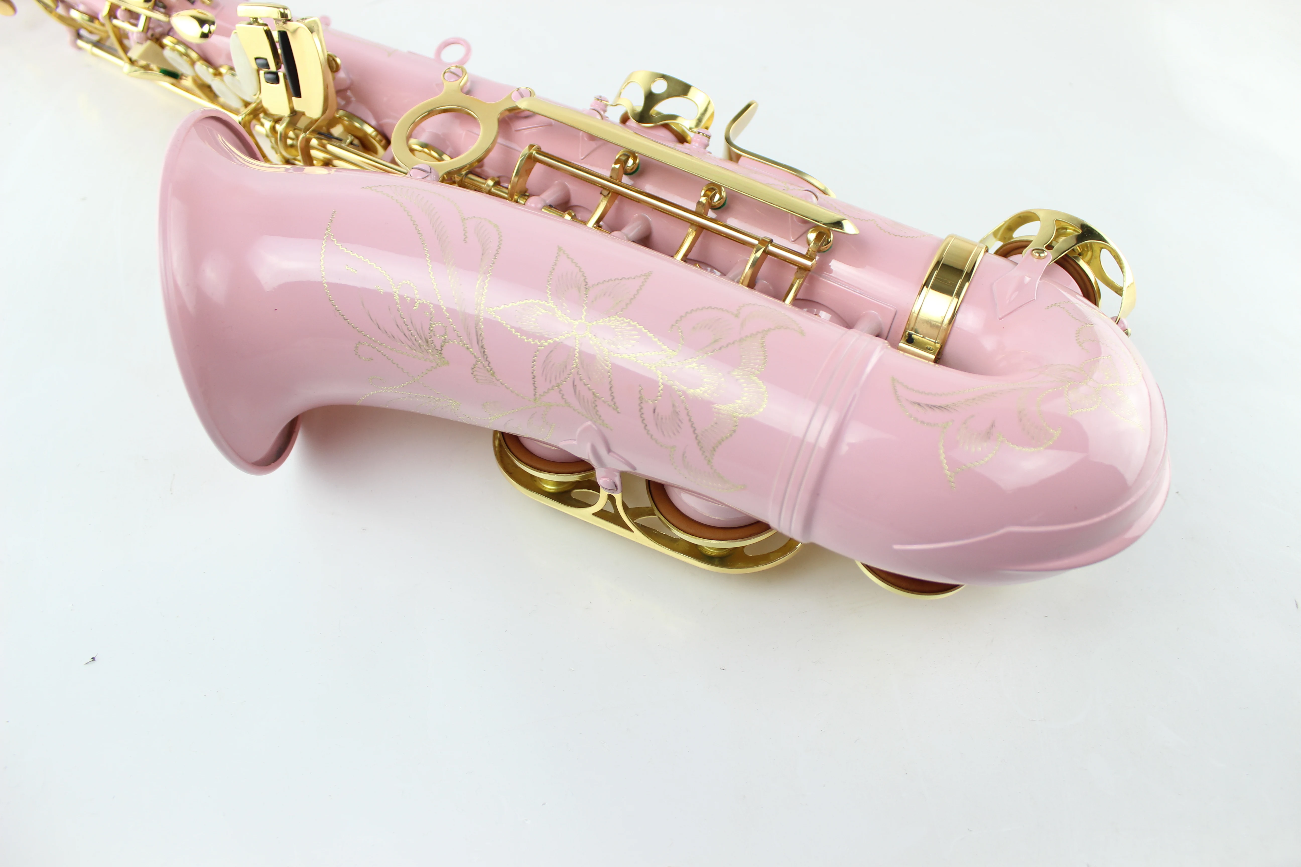 New for Girl Eb Tune Alto Saxophone Surface Pink Gold Plated E Flat