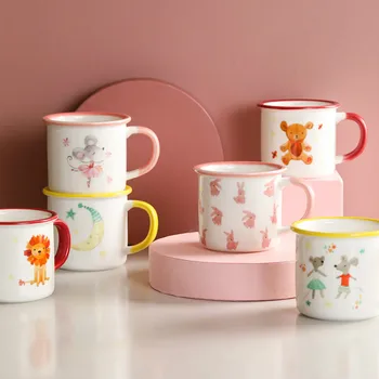 

Cute Print Mug Cartoon Coffee Ceramic Creative Kids Stackable Smoothie Breakfast Mug Unique Milk Koffie Kopjes Drinking DE50MK