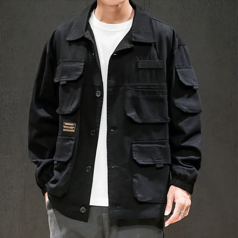 Worker Men Multi-pockets Jacket Cotton 