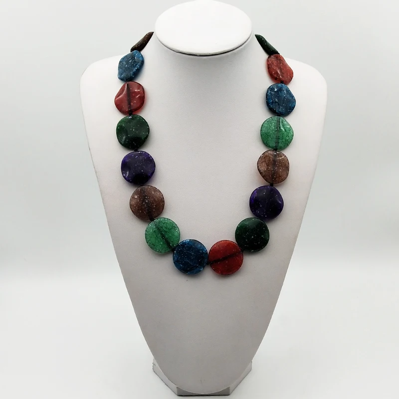 Dandie геометрическое акриловое цветное ожерелье, модные женские ювелирные изделия