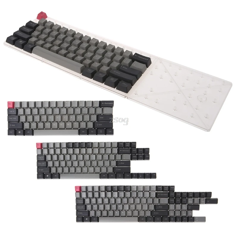 Смешанные Dolch толстые PBT 104/87/61 ключ Шапки OEM профиль ключ Шапки Черный, серый цвет Au13 19 Droship