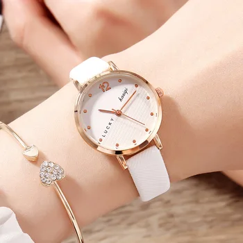 

Aliexpress new fashion printed quartz watch casual simple hot student time female table Christmas gift