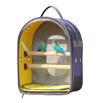 

Jaula de transporte de aves al aire libre transporte de aves portador de viaje transpirable espacio loro salir mochila Multi-fun