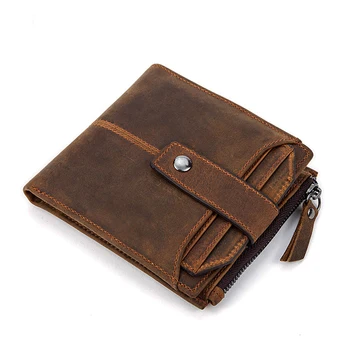 

Wallet Male Classic Fashion Retro Leather Zipper Buckle Short Purse Wallet Man Wallets Mens Card Holder Carteria Portfel Murse