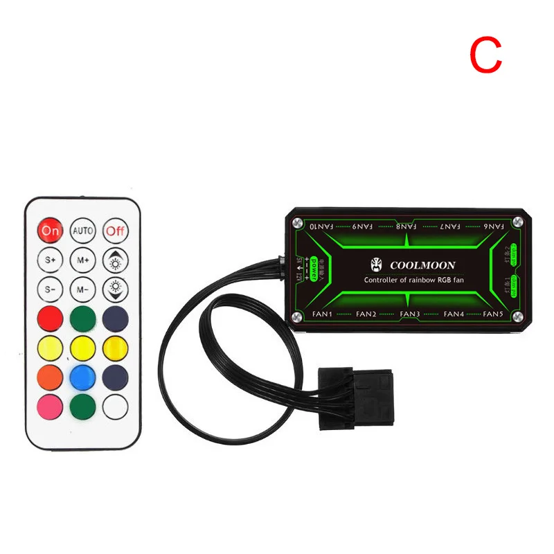 120 мм тихий двойной Aura RGB вентилятор охлаждения для ПК для компьютера Ноутбук игровой чехол NC99 - Цвет лезвия: style C