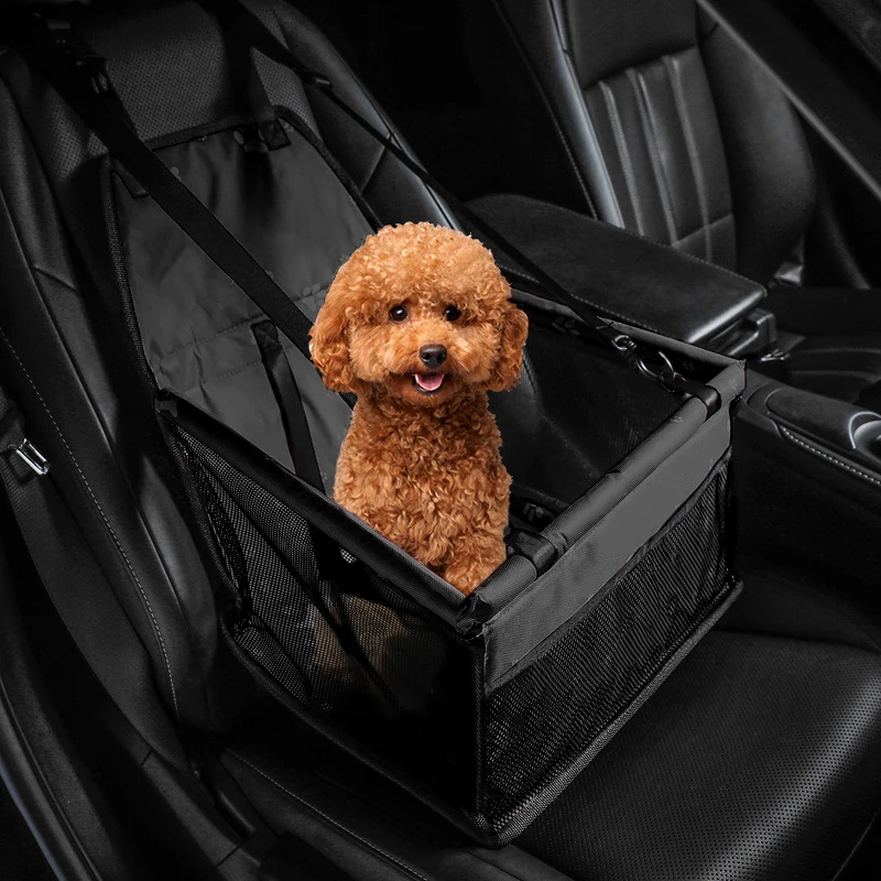 Viajes protector para asiento de coche para perros gato plegable de malla transpirable seguro hamaca de mascota portadores de bolsa para perros, gatos, cesta de transporte