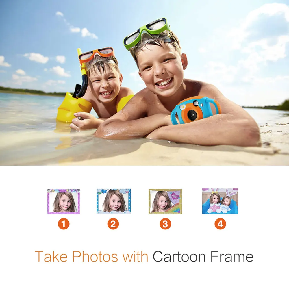 Amkov Милая Цифровая видеокамера Макс. 5 мегапикселей Встроенная литиевая батарея Рождественский подарок на год для детей мальчиков и девочек