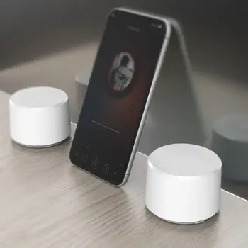 

Round Portable Mini Wireless Bluetooth Speaker Subwoofer Smart Voice Control Portable Bluetooth Speaker 5.0