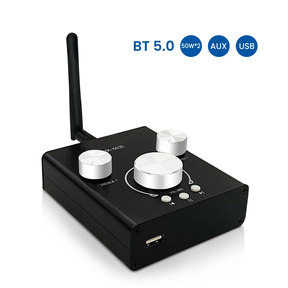 

AIYIMA Audio TPA3116 Bluetooth 5.0 Stereo Digital Power Audio Sound Amplifier Board Bass Speakers AMP For Home Theate 100W 50W