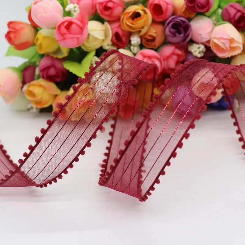 

10 Yards 1"25MM/1.5'' 38MM Stripe Organza Ribbons For Hair Bows DIY Handmade Materials Y19091202