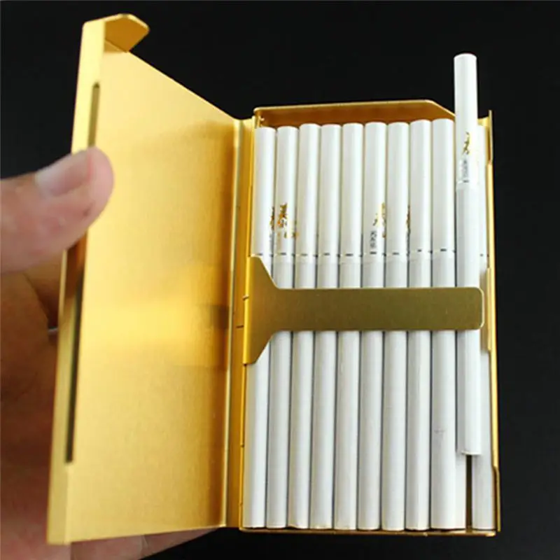 

Aluminum Alloy 20 Cigarette Case Cover for Slim Cigarettes Box Smoke Storage Container Smoking Boxes Accessories