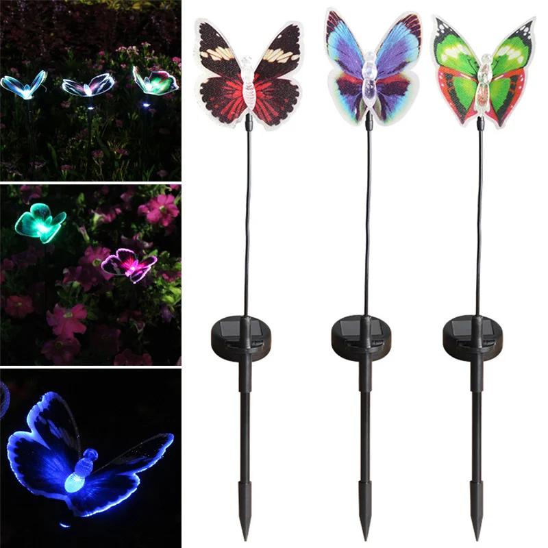 Солнечные бабочки газон Кола огни водонепроницаемый декоративный для наружного сада LB88
