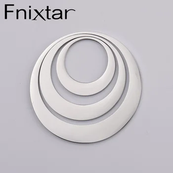 

Fnixtar 10Set/lot Necklace Personality Engraved 3 Round Discs Circle Names Necklace Mom Wife Mother Day making Jewelry Gift