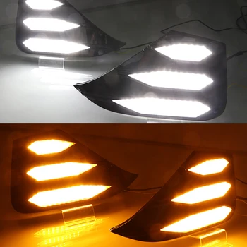 

Car Flashing 1 Pair DRL LED Daytime Running Lights Fog Lamp Yellow Turn Signal Lamp For Chevrolet Monza RS 2019 2020