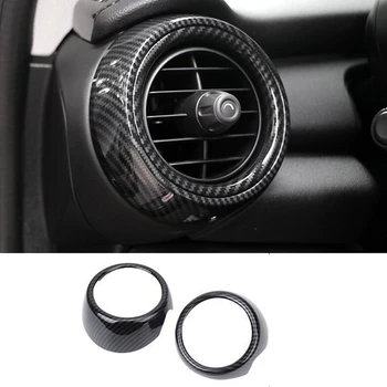 

Car Dashboard Side Air Vent Decoration Ring Cover Trim Car Sticker Styling Carbon Fiber Style for Mini Cooper F55 F56 F57