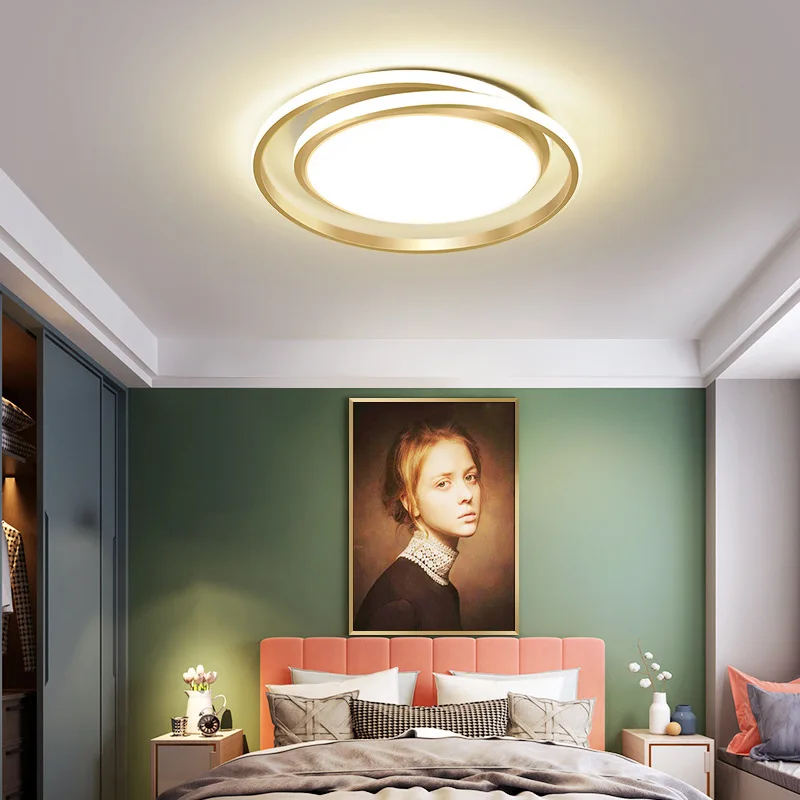 

Light Luxury Master Bedroom Lamp Led Ceiling Lighting Round Room Living Room Simple Modern Atmosphere Creative Nordic Lamps
