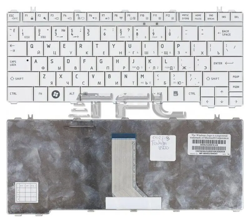 Клавиатура для ноутбука Toshiba Portege M900 Satellite U500 U505 (белая) |