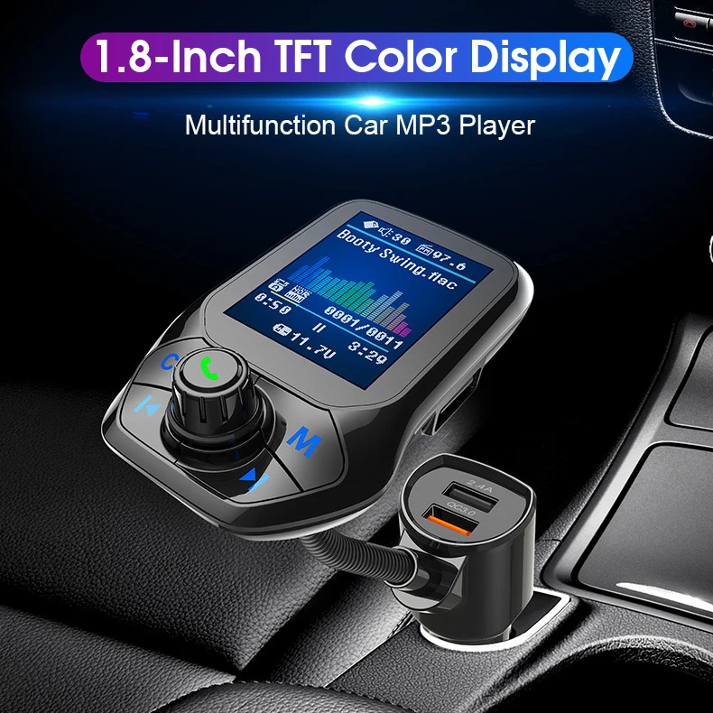 Автомобильный MP3-плеер 2020 приемник Bluetooth 5 0 FM-передатчик двойное зарядное