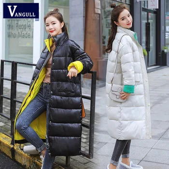 

Vangull New 2019 Parkas Female Women Winter Coat Thickening Cotton Jacket Parkas for Women Winter Long Thick Warm Cotton Outwear