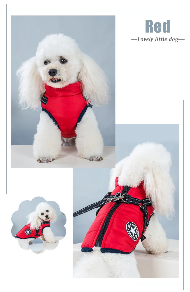 Waterproof harness vest dog coat jacket