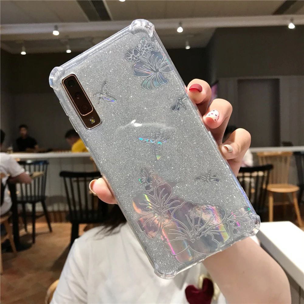 Защитный блестящий чехол Buterfly Rose Flower для Sony Xperia XZ4 XZ3 XZ2 XZ1 XZ X Z5 мягкий из ТПУ XA3 Ultra XA2