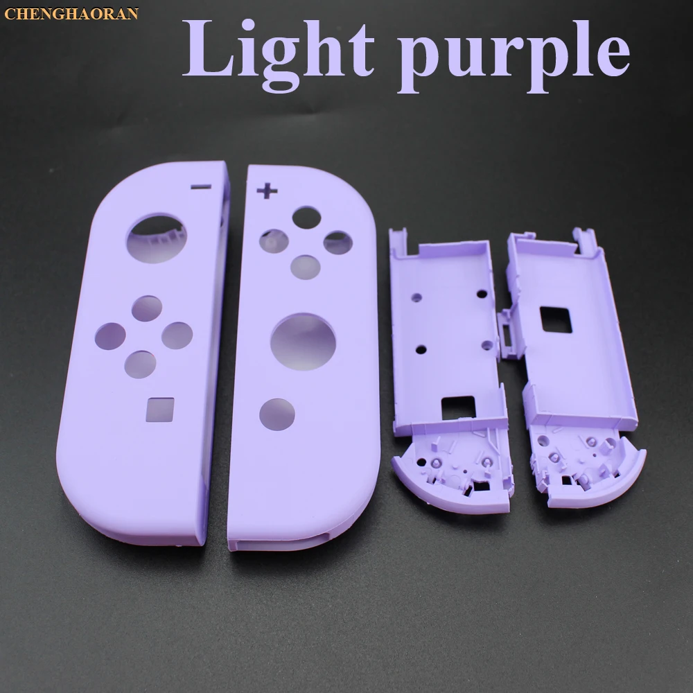 5 комплектов, левый и правый с держателем батареи, сменная рамка, оболочка для переключения, контроллер Joy-con, Чехол DIY для консоли Joycon - Цвет: B Light Purple