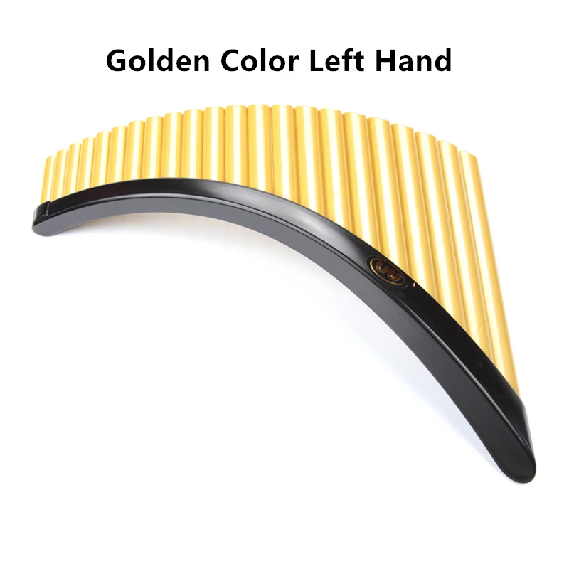 Golden Left Hand Панфлейта 22 трубы ABS пластиковый материал, транзистор, G ключ Panpipes Flauta музыкальные инструменты, новинка, пан Сяо Флейта с мешком - Цвет: Golden Left Hand
