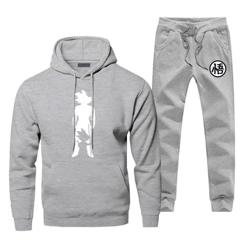 

Dragon Ball Hoodie Pants Men Sets Japan Anime Suit Set Pant Sweatshirt Sweatpants Sportswear Autumn Super 2 PCS Tracksuit