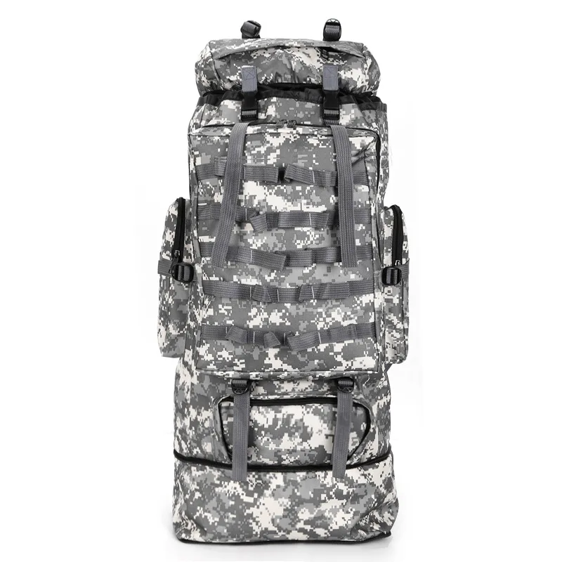 

Hot 100L Large Capacity Outdoor Mountaineering Backpack Camping Hiking Military Molle Water-repellent Tactical Bag Adjustable