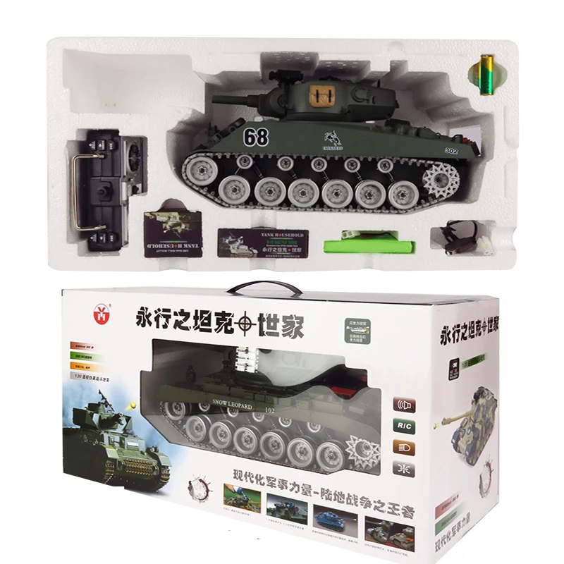 1/20 2,4G rc Танк США Шерман M4A3 Танк 15 каналов Тактический основной автомобиль военный боевой танк Модель со стрельбой детские игрушки