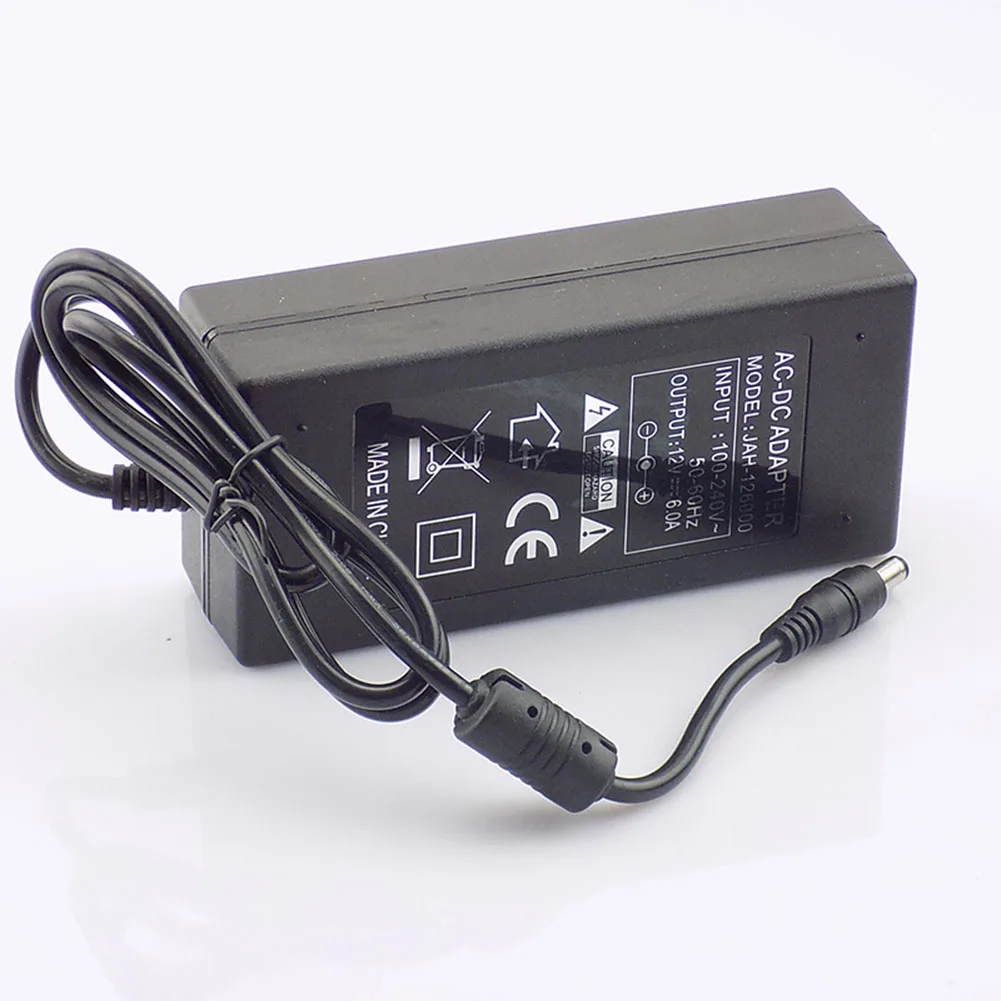 AC адаптер питания DC 240V 12V 6A зарядное устройство Трансформатор камера Преобразователь мощности для светодиодной ленты света 5,5mm x 2,5mm K08