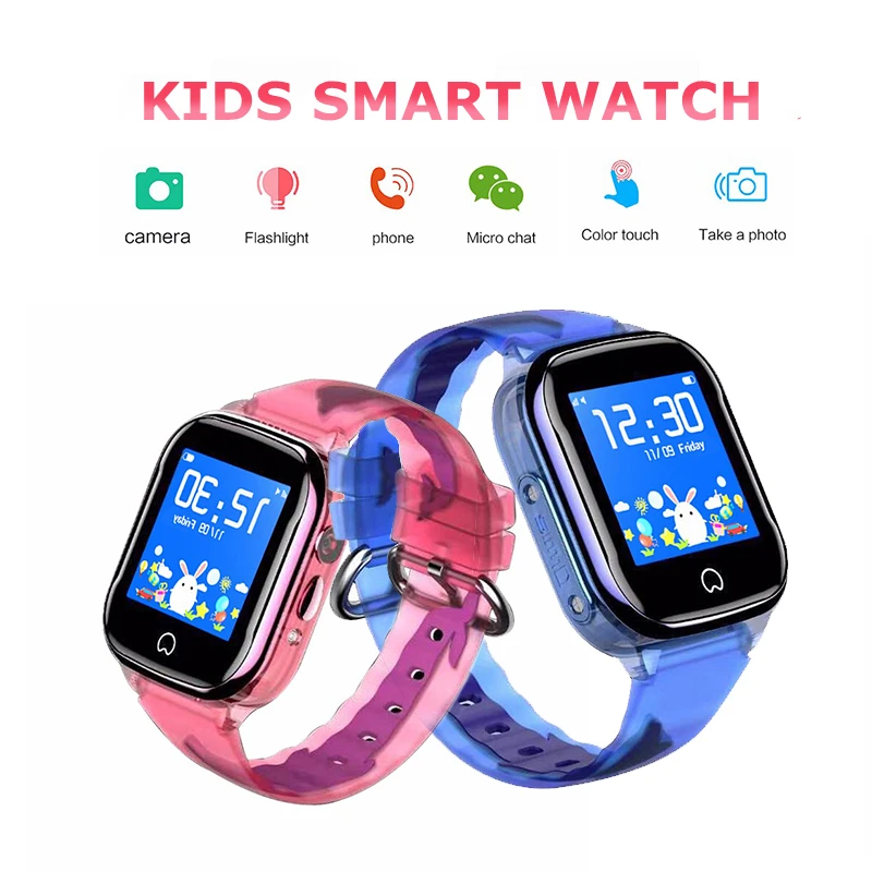 

Kids Smart Watch Phone IP67 Waterproof SOS GPS Smartwatch Children Touch Screen LBS Locating SIM Card Wristwatch For IOS Android