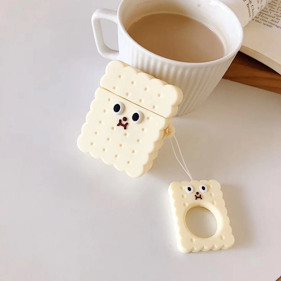 Comb Cake A1 Для AirPods чехол 3D милый бисквит Кола бургер чехол для наушников s для Apple Airpods 2 забавная Защитная крышка с кольцом на палец - Цвет: Comb Cake A1