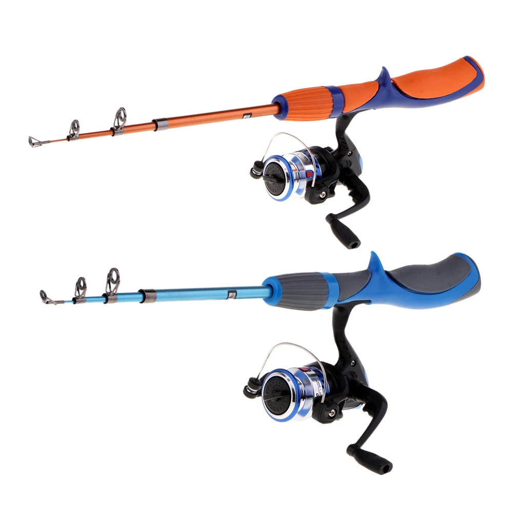1.2m Ultra-Light Ice Fishing Rod and Reel Combo Super Hard Carbon Fiber Spinning Pole for Erch Fishing Lake Saltwater Freshwater