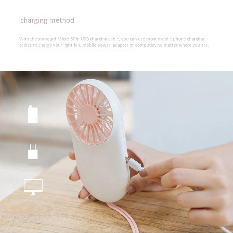 Cute Mini Desk Fan, Portable Personal Table Fan, Small Handheld Electric Cooling Fan For Office, Outdoor Camping