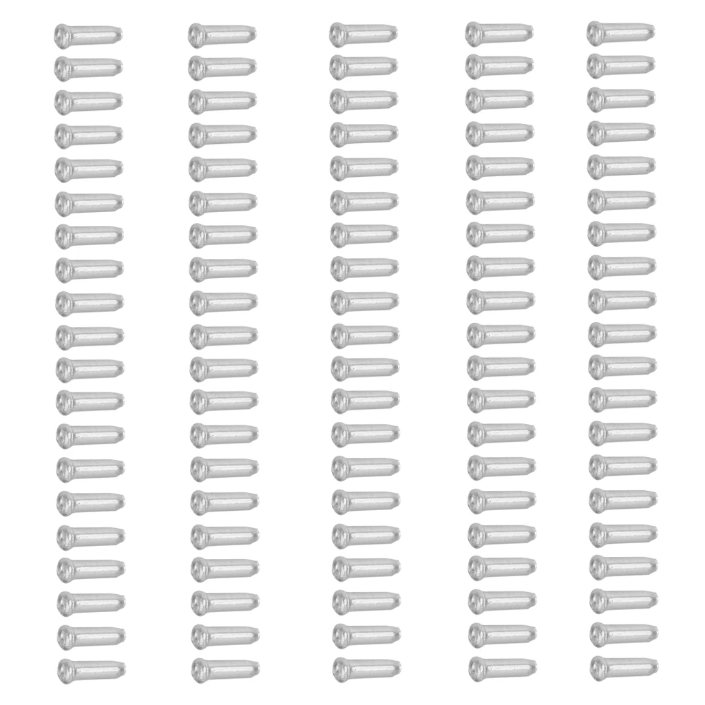 100pcs Aluminum Road Bike Bicycle Shifter Brake Cable Tips Caps Ends Crimps