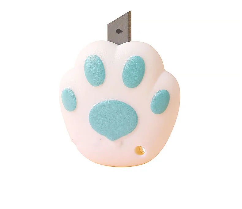 1-teiliges Kawaii Mini Pocket Cat Paw Art Allzweckmesser Express Box Messer Papierschneider Handwerk Verpackung nachfüllbare Klinge Briefpapier – Detail 5
