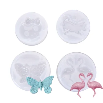 

1PC Air Balloon Butterfly Flamingo Pendant Resin Liquid Silicone Molds For DIY Jewelry Making Finding Accessory