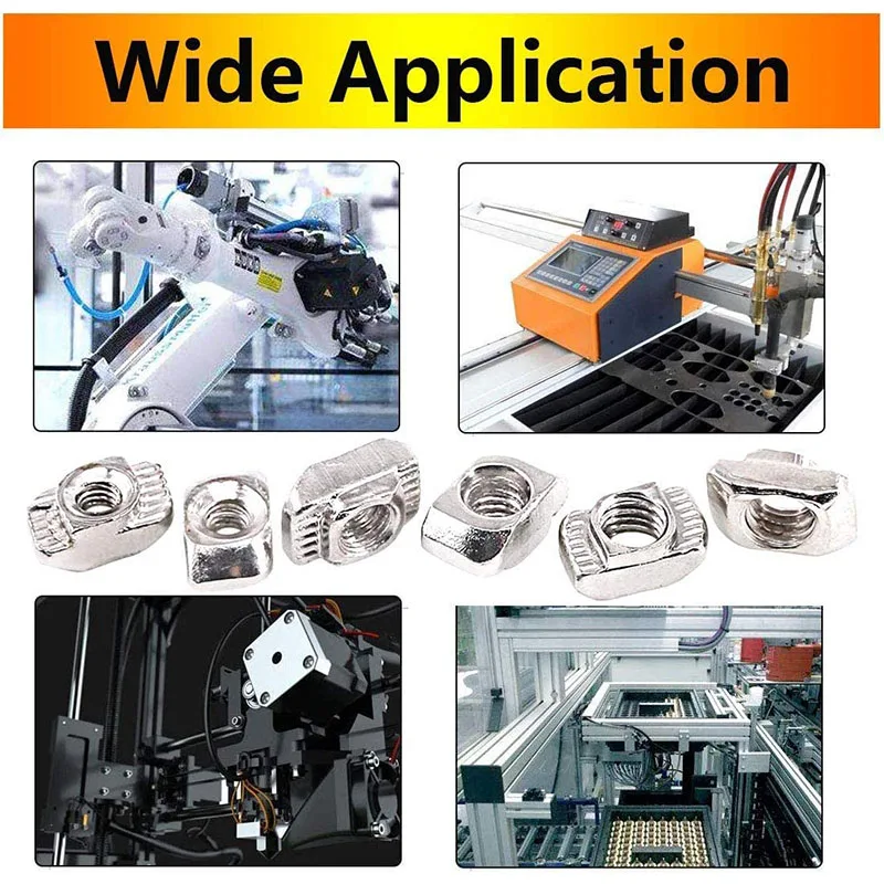Slide T Nut M3 M4 M5 M6 M8 Aluminium profile fastener connector T-Nuts 3D printer sliding Nut Hammer Head Slot 20 30 40 EU