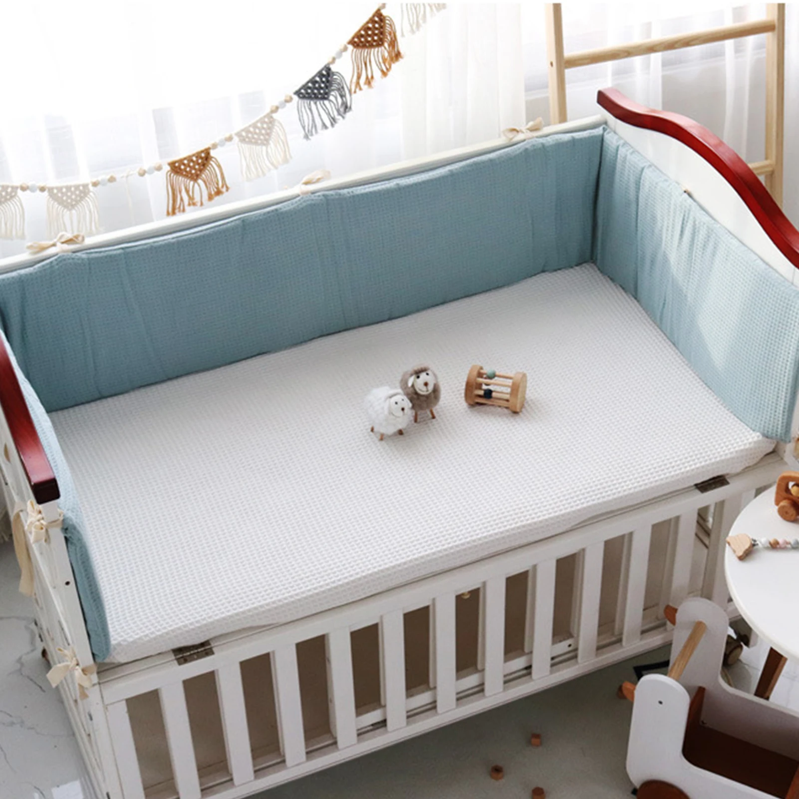 Baby Bed Thicken Bumper One-piece Crib Around Cushion Cot Washable Anti-collision Protector Pillows Newborns Room Decor